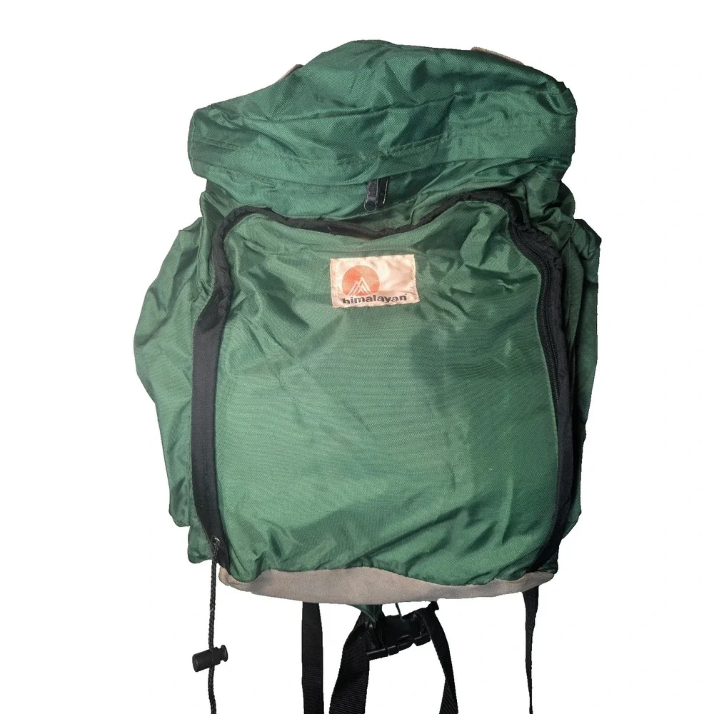 Vintage Himalayan Backpack External Frame Green Hiking Camping Gorpcore Pack